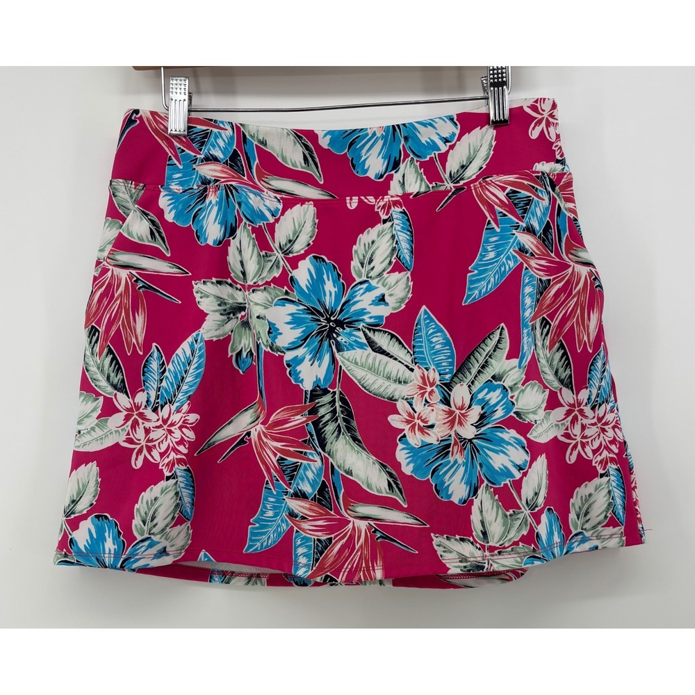Tommy Bahama Golf Skort Women L Pink Floral Print